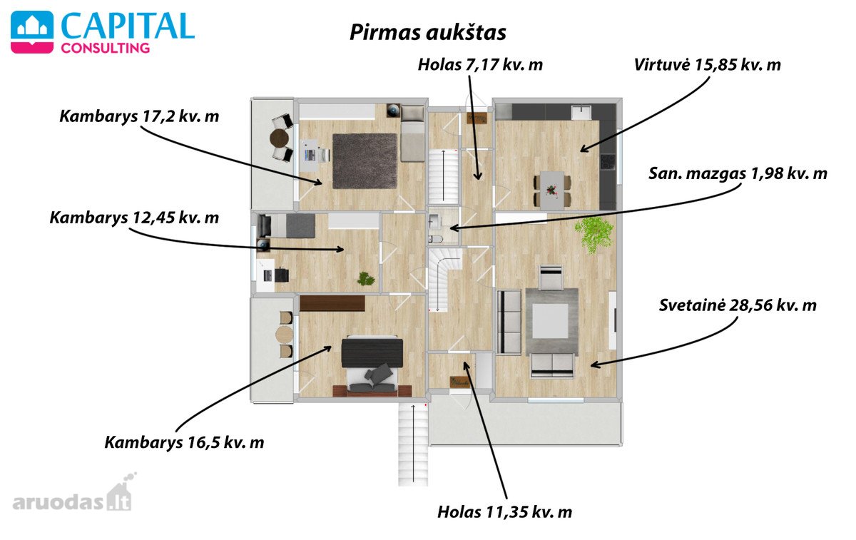 Parduodamas Dviejų Aukštų, Kokybiškai - nuotraukos Nr. 27