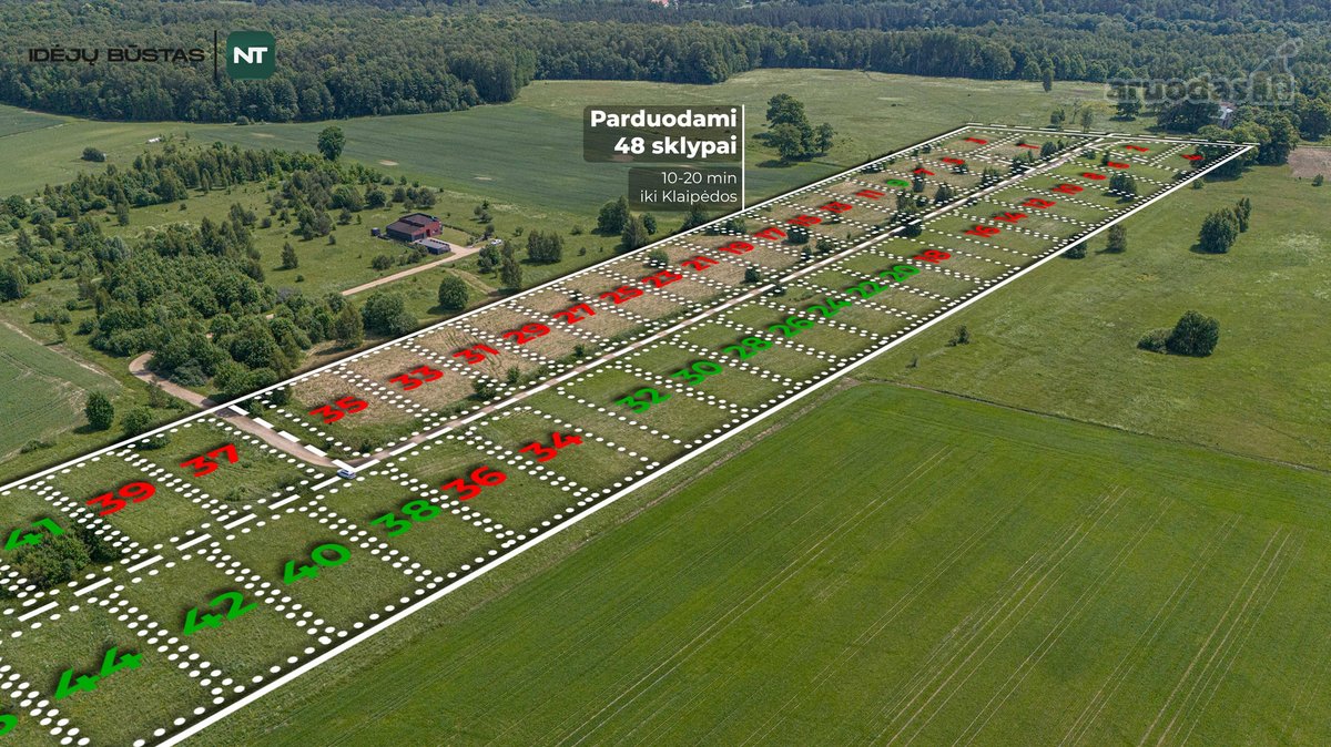 Parduodami namų valdos sklypai Klaipėdos r.,