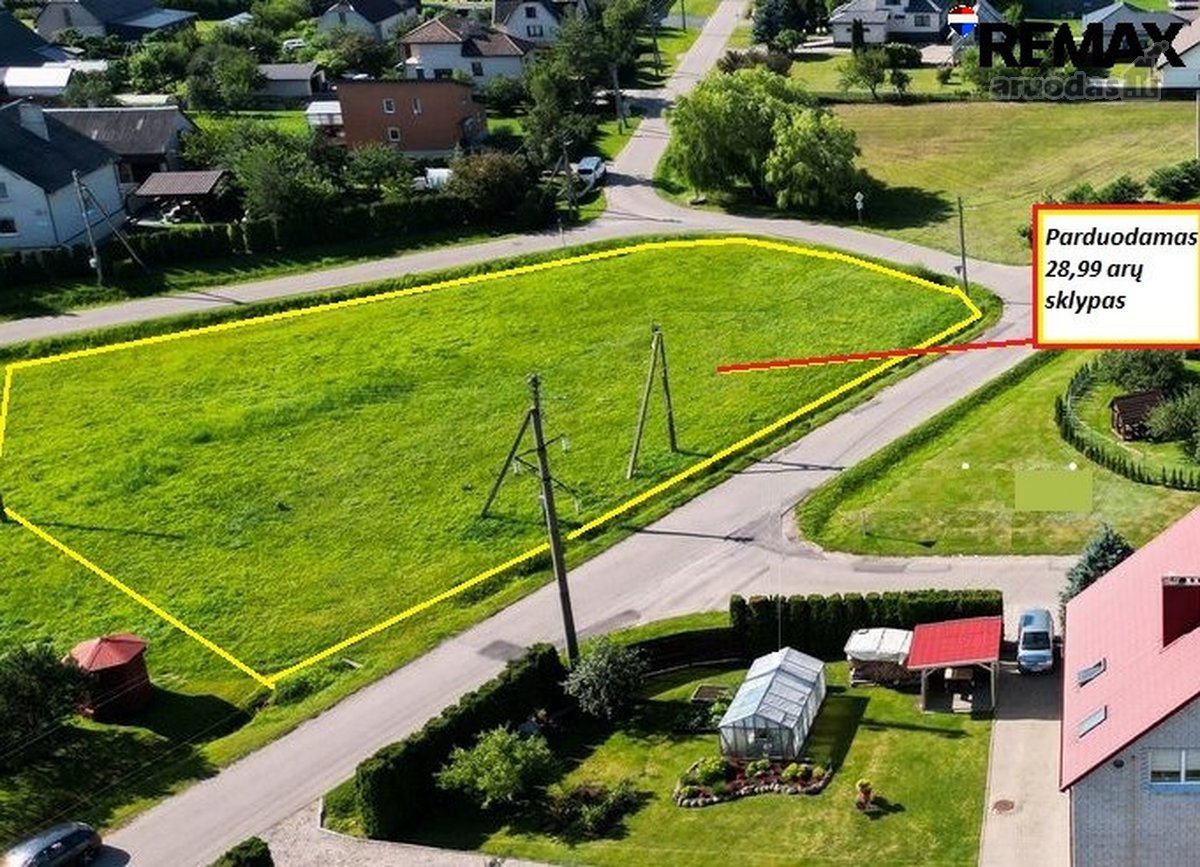 Parduodamas 28 a ploto sklypas Marijampolės