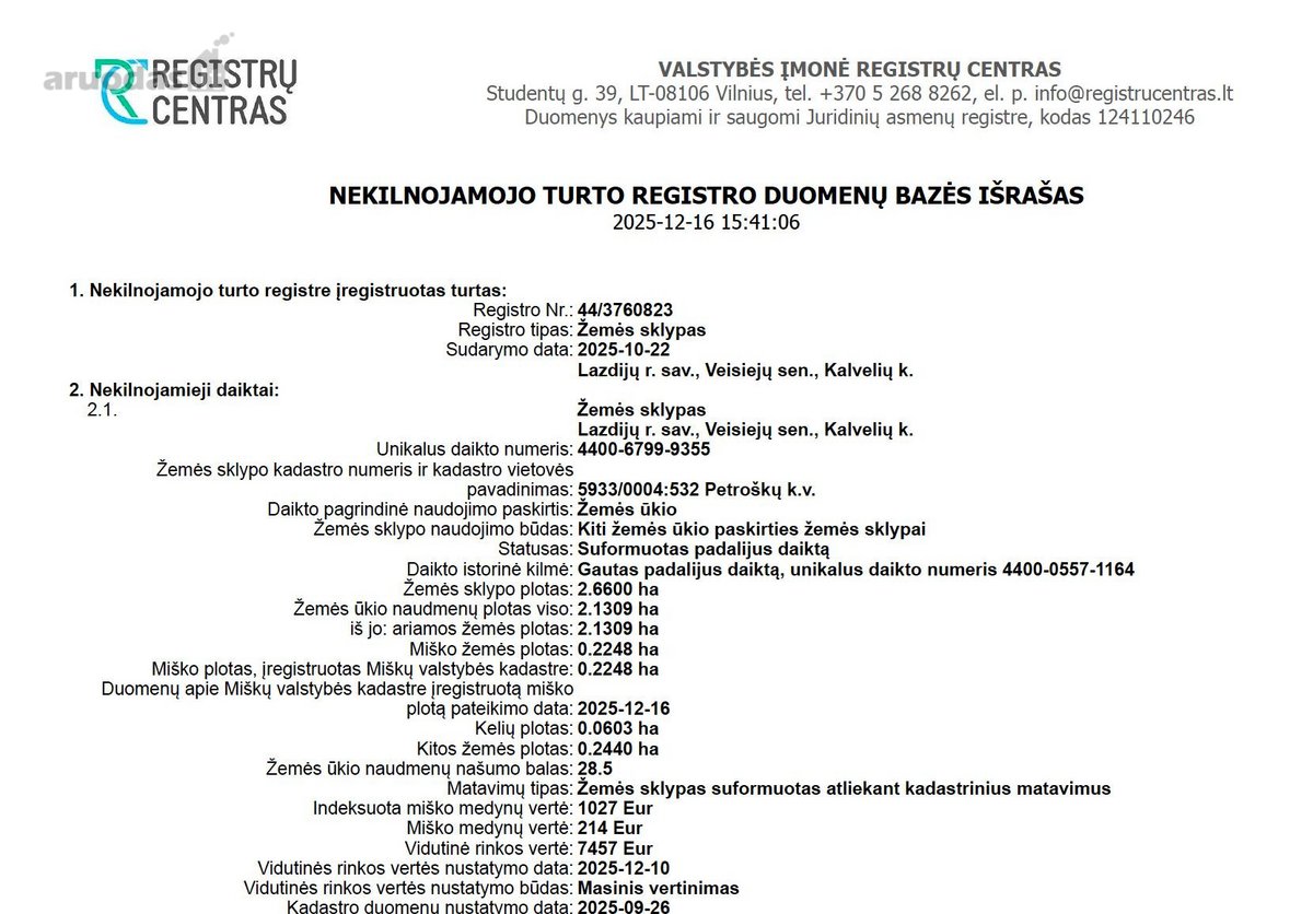 Privati valda Draustinyje – 3,2 ha prie - nuotraukos Nr. 2