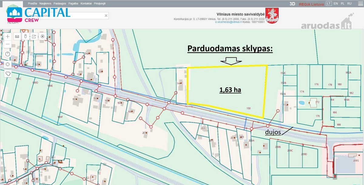 Paruodamas Didelis Žemės Sklypas Su Perspektyva,