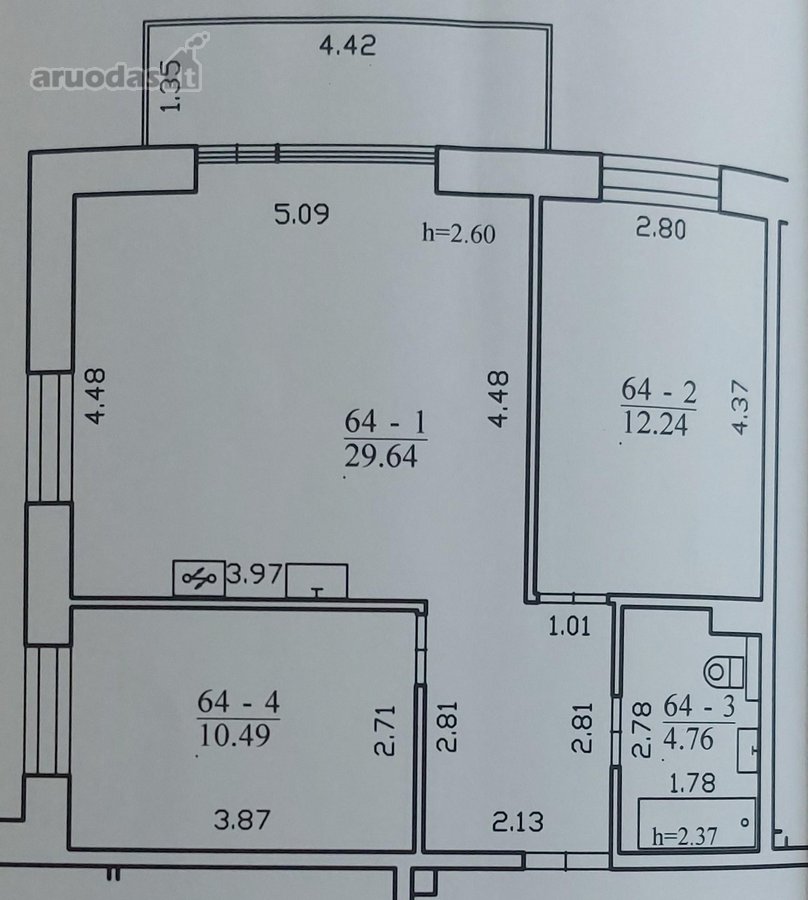Jaukus 3 k. butas Šnipiškėse – su Požeminiu - nuotraukos Nr. 31