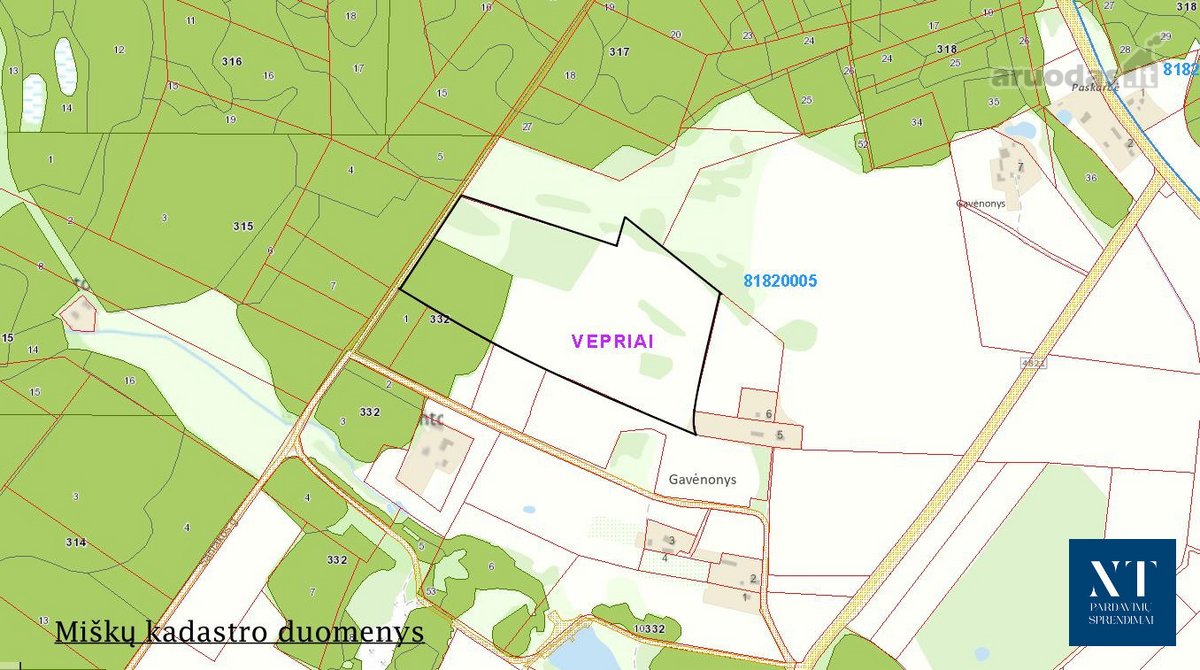 Parduodamas 9.26 ha žemės ūkio su mišku - nuotraukos Nr. 3