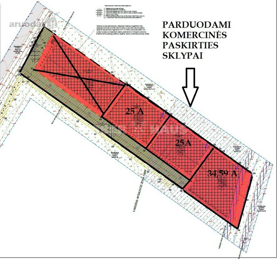Parduodami Trys Komercinės Paskirties Sklypai