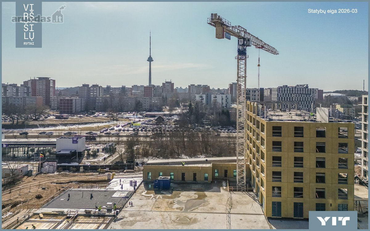 Parduodamas 2 kambarių butas naujai vystomame