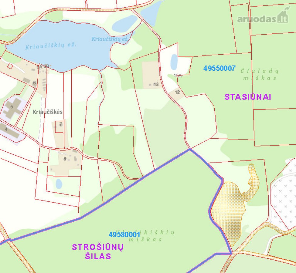 Parduodamas 3 sklypų žemės plotas Kriaučiškių - nuotraukos Nr. 5