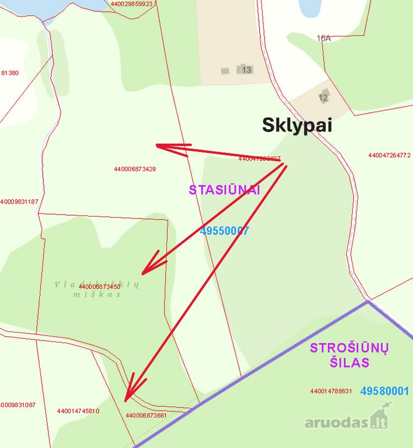Parduodamas 3 sklypų žemės plotas Kriaučiškių - nuotraukos Nr. 2
