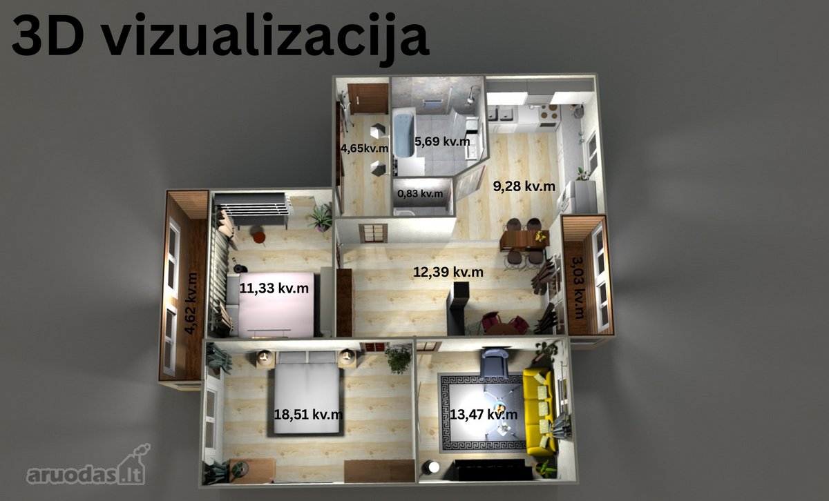 Laukininkų gatvėje parduodamas pilnai - nuotraukos Nr. 17