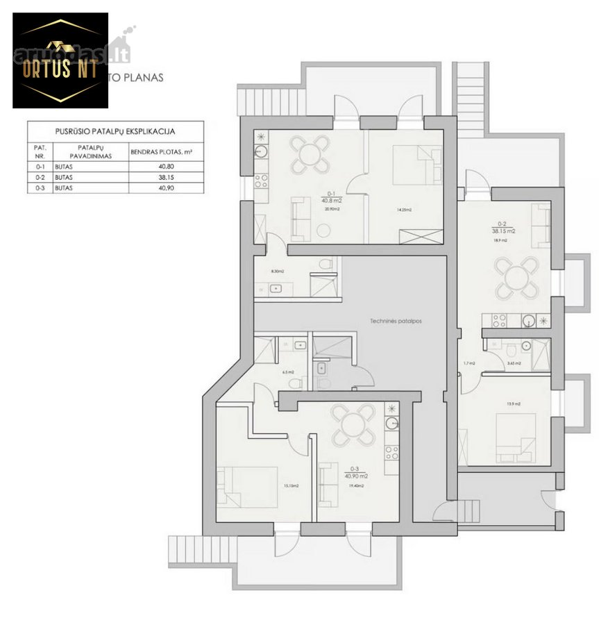 Liko tik 5 apartamentai iš 16 – rezervacijos - nuotraukos Nr. 13
