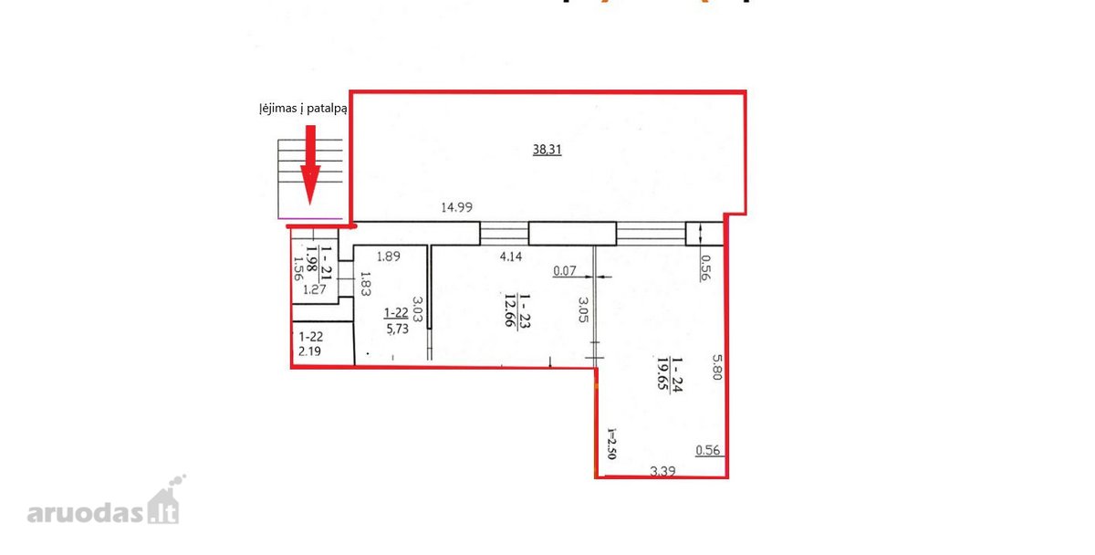 Siūlomos 80 m² patalpos verslui: sandėliui, e - nuotraukos Nr. 6