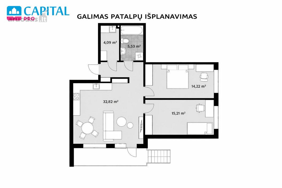 Parduodamos strategiškai patrauklios, 71,87 - nuotraukos Nr. 24
