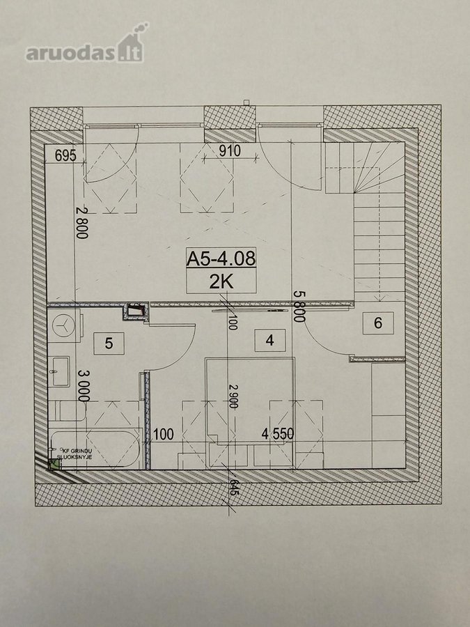 Parduodamas 2 kambarių, 54.85 kv. m butas su - nuotraukos Nr. 32