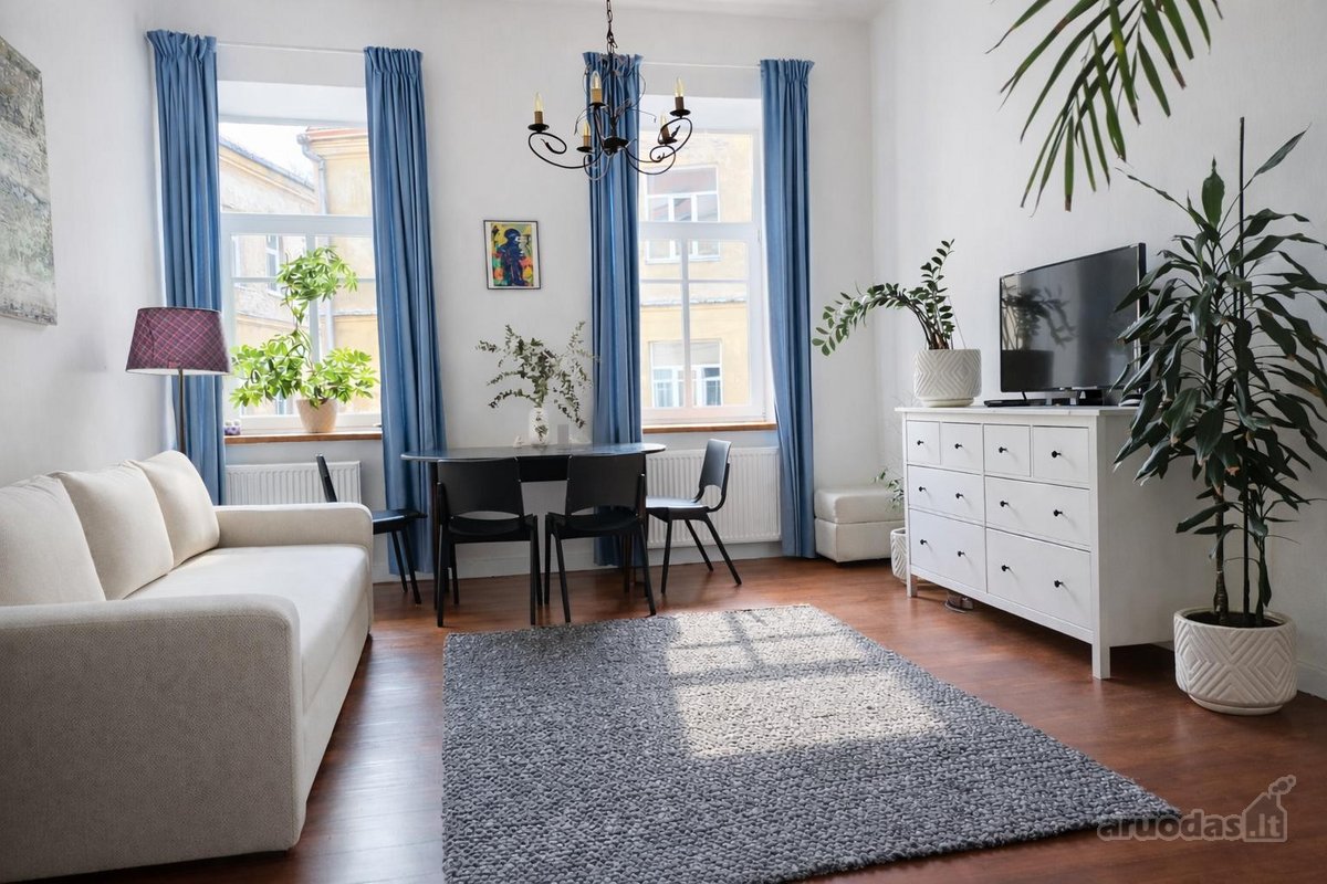 Erdvus 3 kambarių butas Vilniaus senamiestyje.