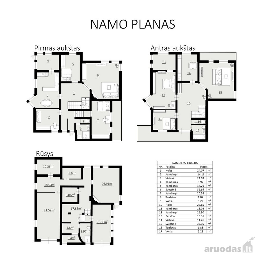 Parduodamas Erdvus Ir Tvarkingas, 7 Kambarių - nuotraukos Nr. 17