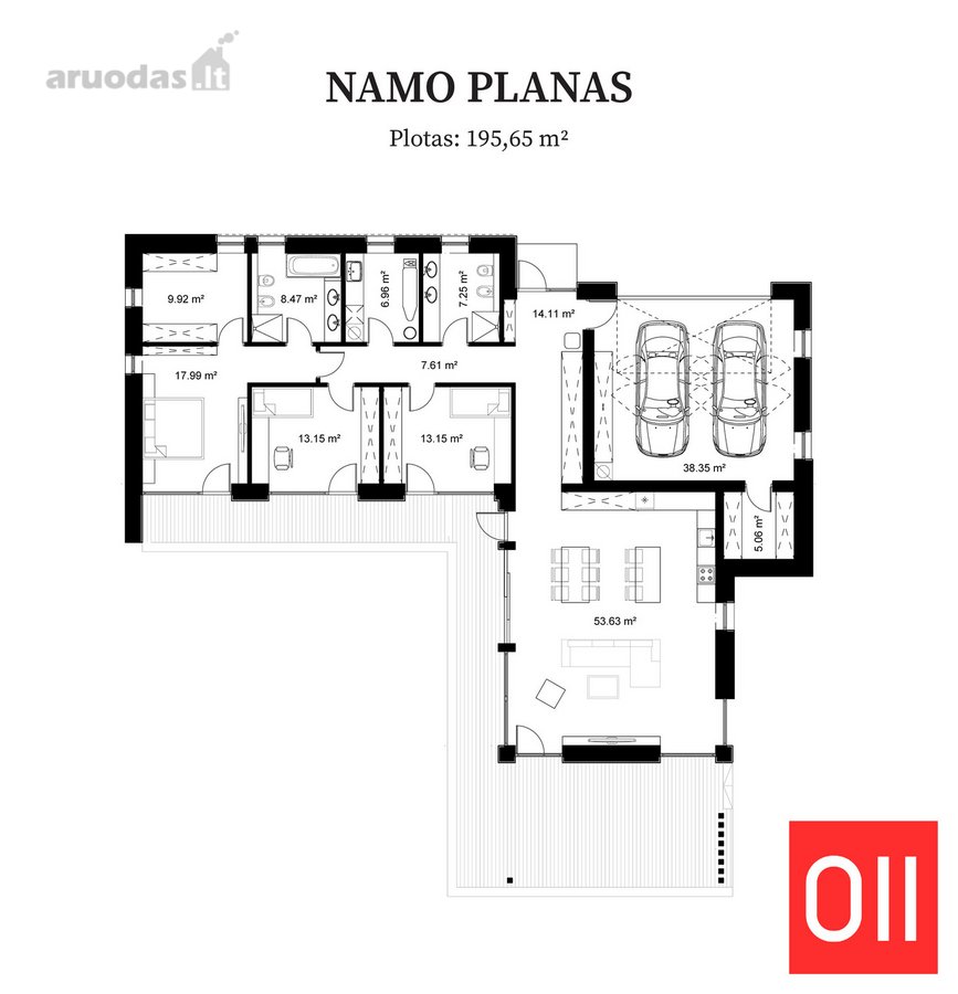 Modernus namas prestižiniame Salotės Slėnio - nuotraukos Nr. 26