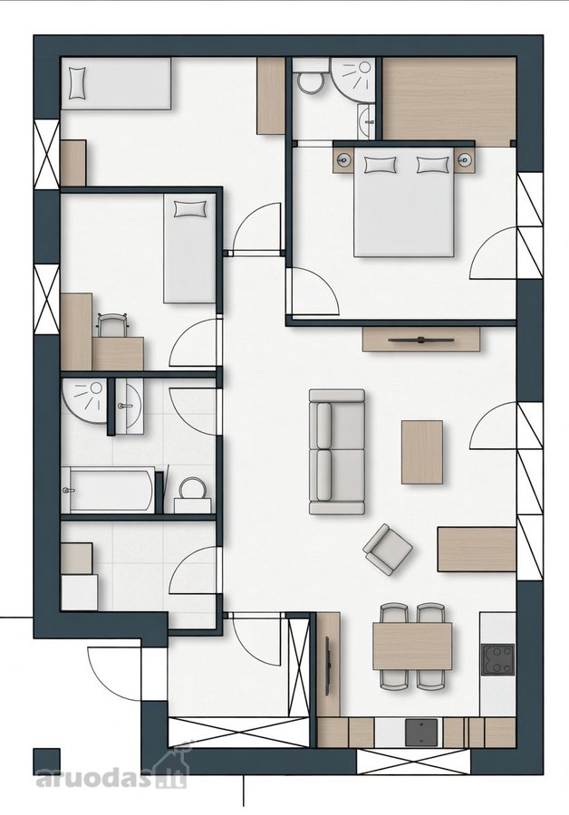 100% Baigtumas  105 kv.m.  8 arai  260 000 € - nuotraukos Nr. 5