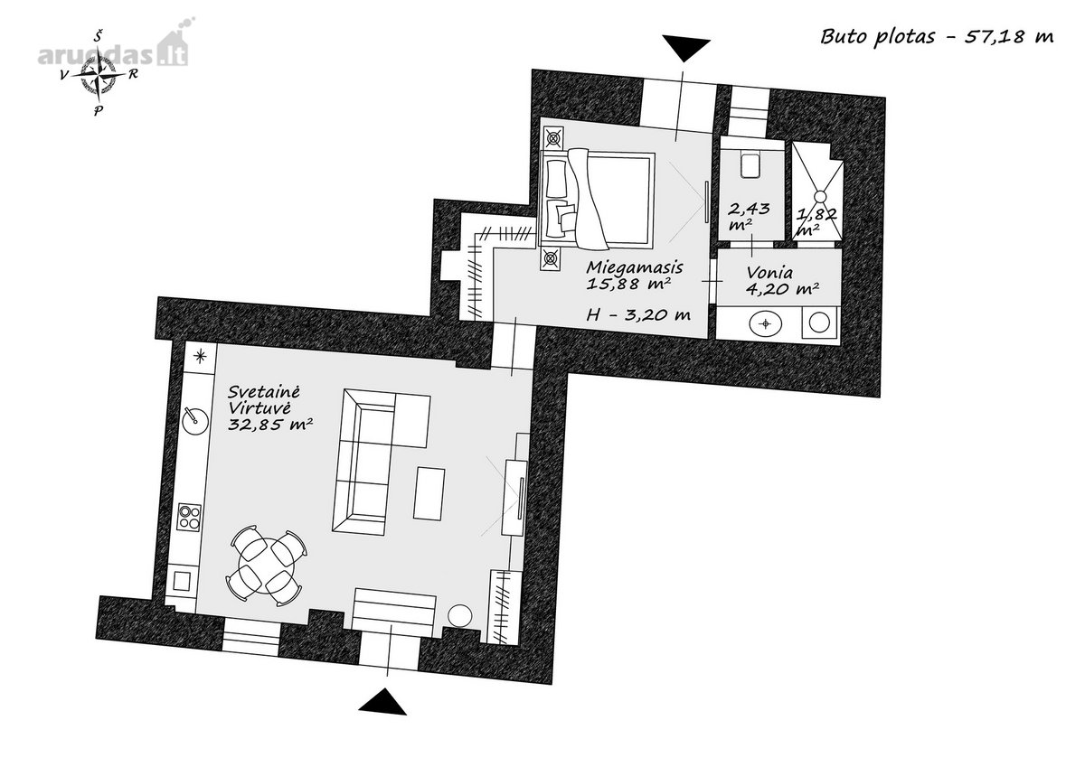 Patalpos autentiškame Vilniaus Senamiesčio - nuotraukos Nr. 19