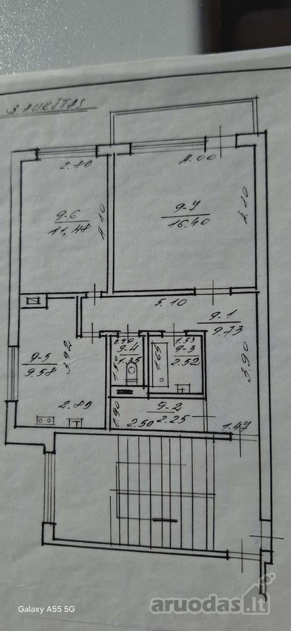 2 kambarių, 53m2 butas Gustonių k. - nuotraukos Nr. 12