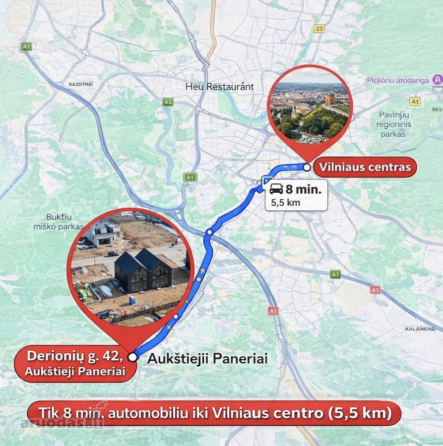 A++ klasės dvibutis namas su 4,2 a sklypu jau - nuotraukos Nr. 18