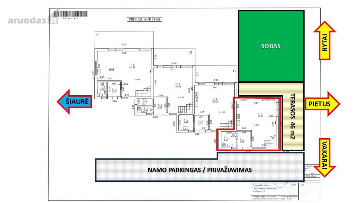 Įrengtas kotedžas 91 m² su terasomis, sodu ir - nuotraukos Nr. 28