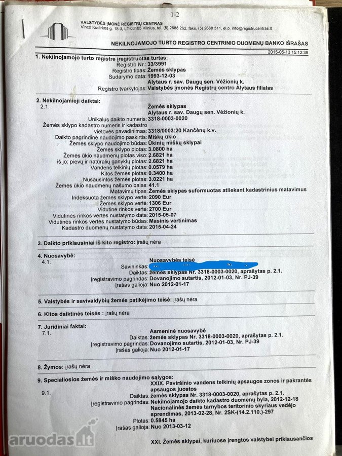 Parduodamas žemės sklypas su įveistu mišku - nuotraukos Nr. 3