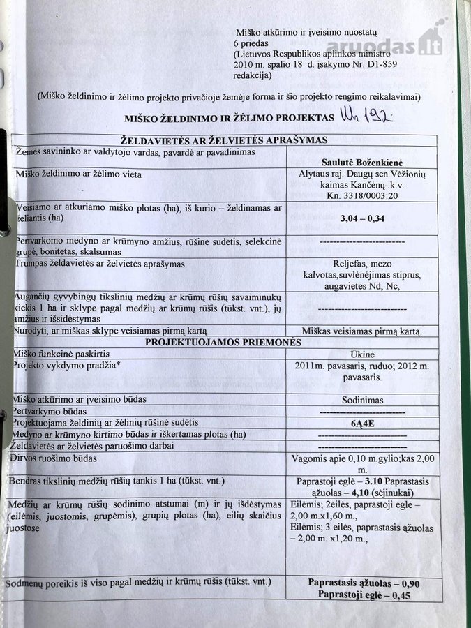 Parduodamas žemės sklypas su įveistu mišku - nuotraukos Nr. 5