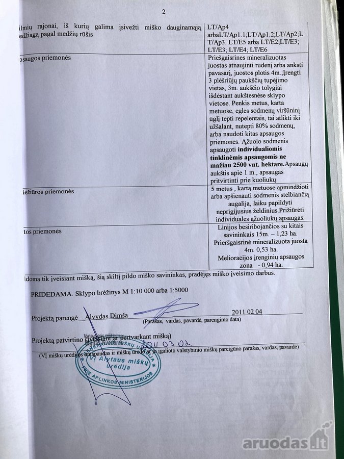 Parduodamas žemės sklypas su įveistu mišku - nuotraukos Nr. 6