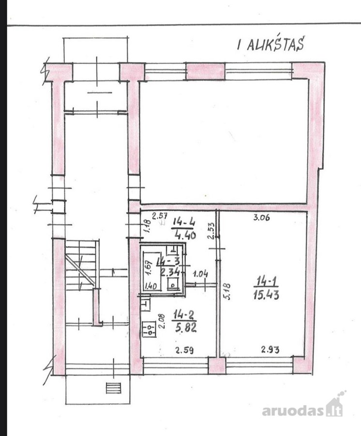 Kauno centras  29 m²  Savanorių pr. - nuotraukos Nr. 24
