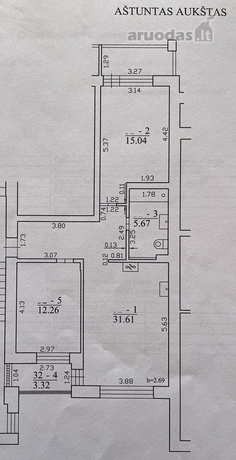 Parduodamas 68 kv.m., 3 k. butas Šeškinėje, - nuotraukos Nr. 26