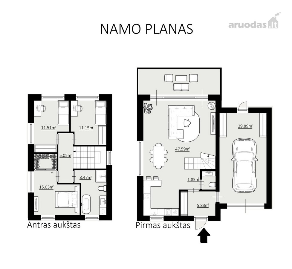 Parduodamas A++ Klasės Įrengtas Naujas Namas - nuotraukos Nr. 36