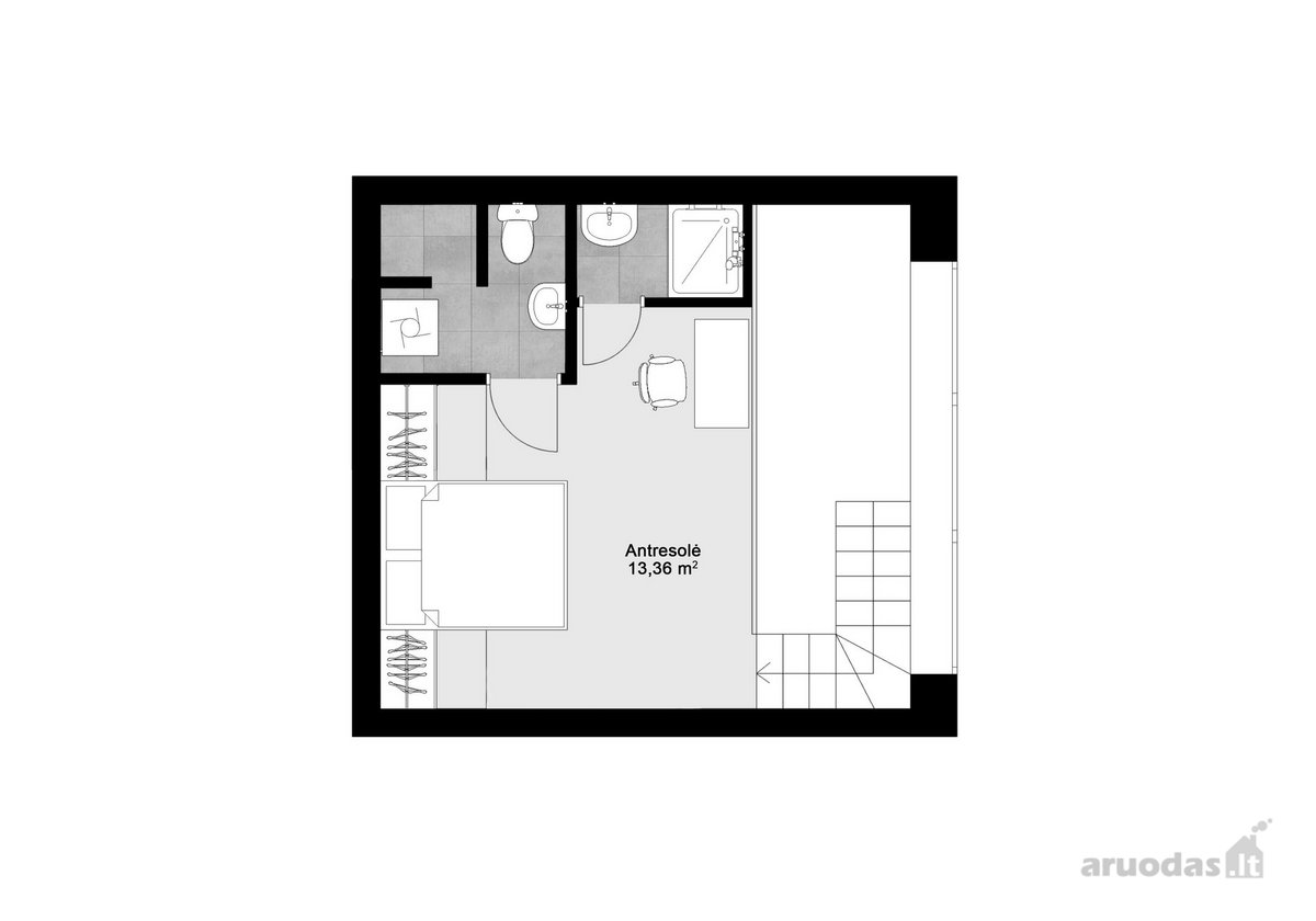  Parduodamas išskirtinis 32,54 kv.m. šviesus - nuotraukos Nr. 21
