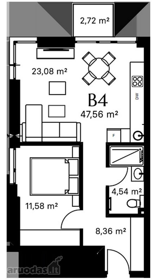 „Lūšių salos“ – 23 butų projektas Žvėryne, - nuotraukos Nr. 12
