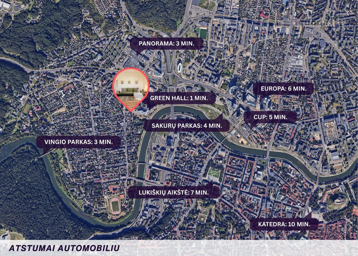 Žvėryne Nuomojamas Suremontuotas 1 K. Butas - nuotraukos Nr. 27