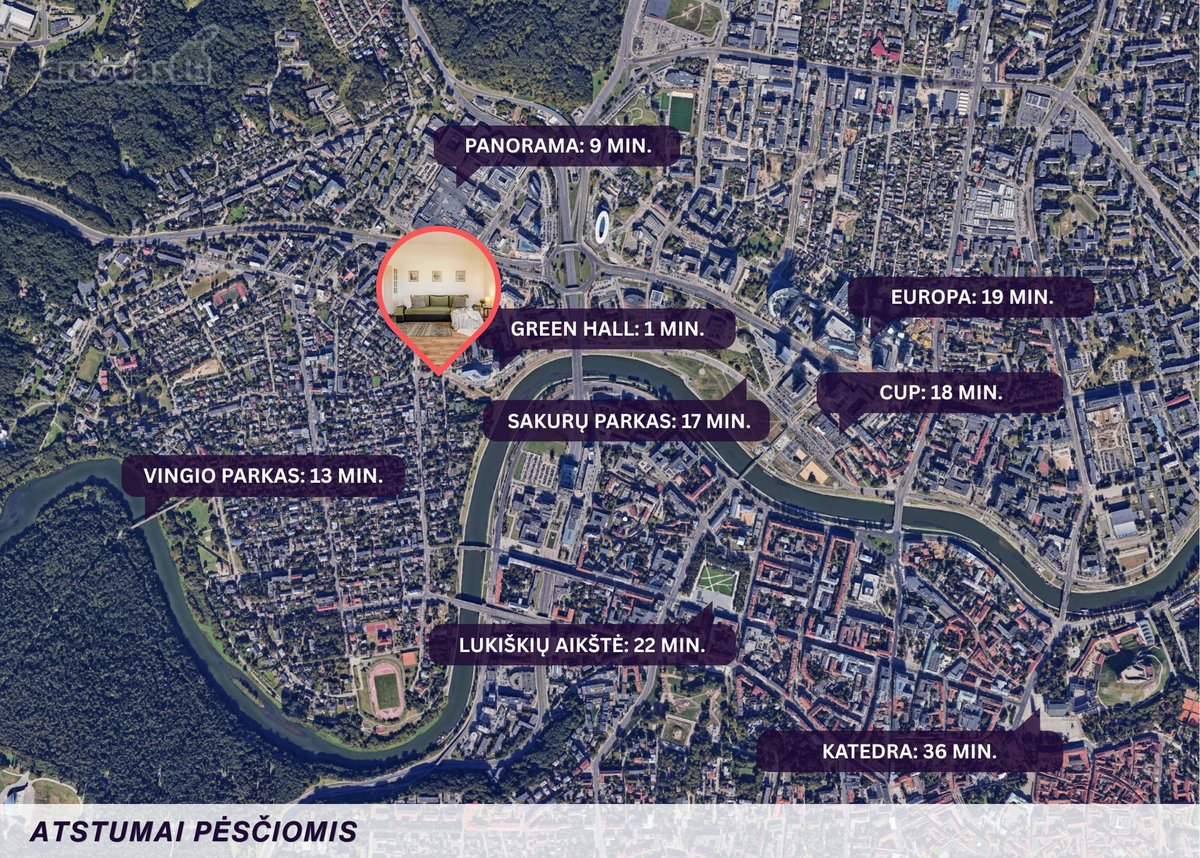Žvėryne Nuomojamas Suremontuotas 1 K. Butas - nuotraukos Nr. 28