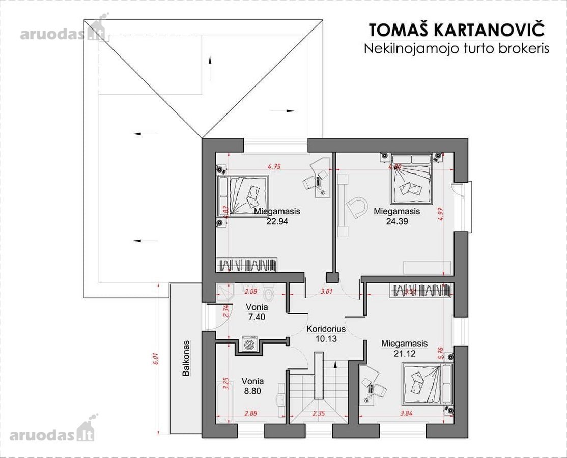 Parduodamas Įrengtas Erdvus Namas Su 15 A - nuotraukos Nr. 31