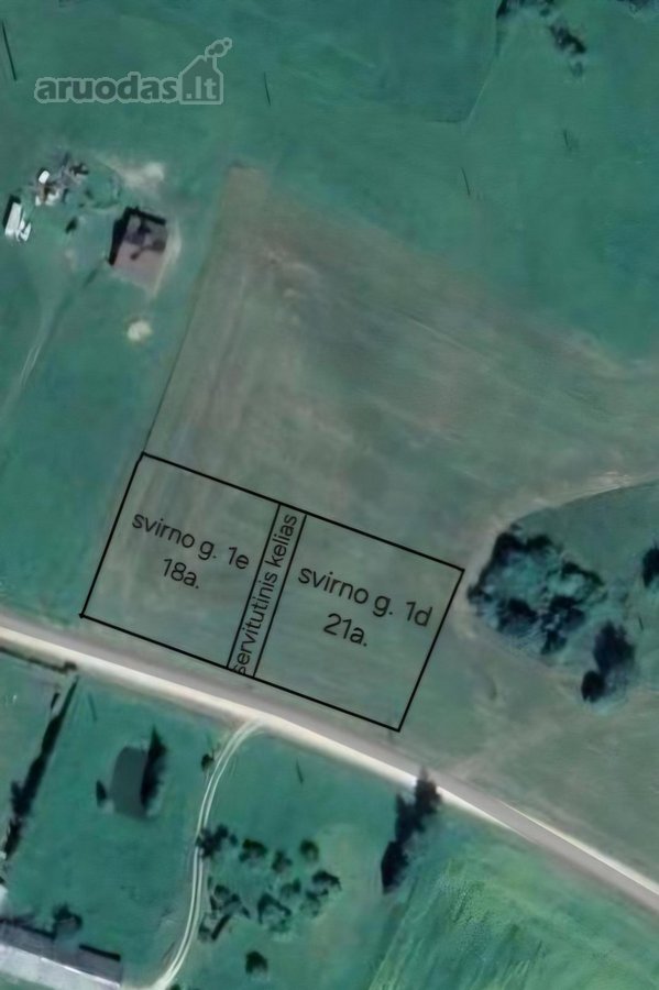 Parduodu du namų valdos sklypus vienas 18a,