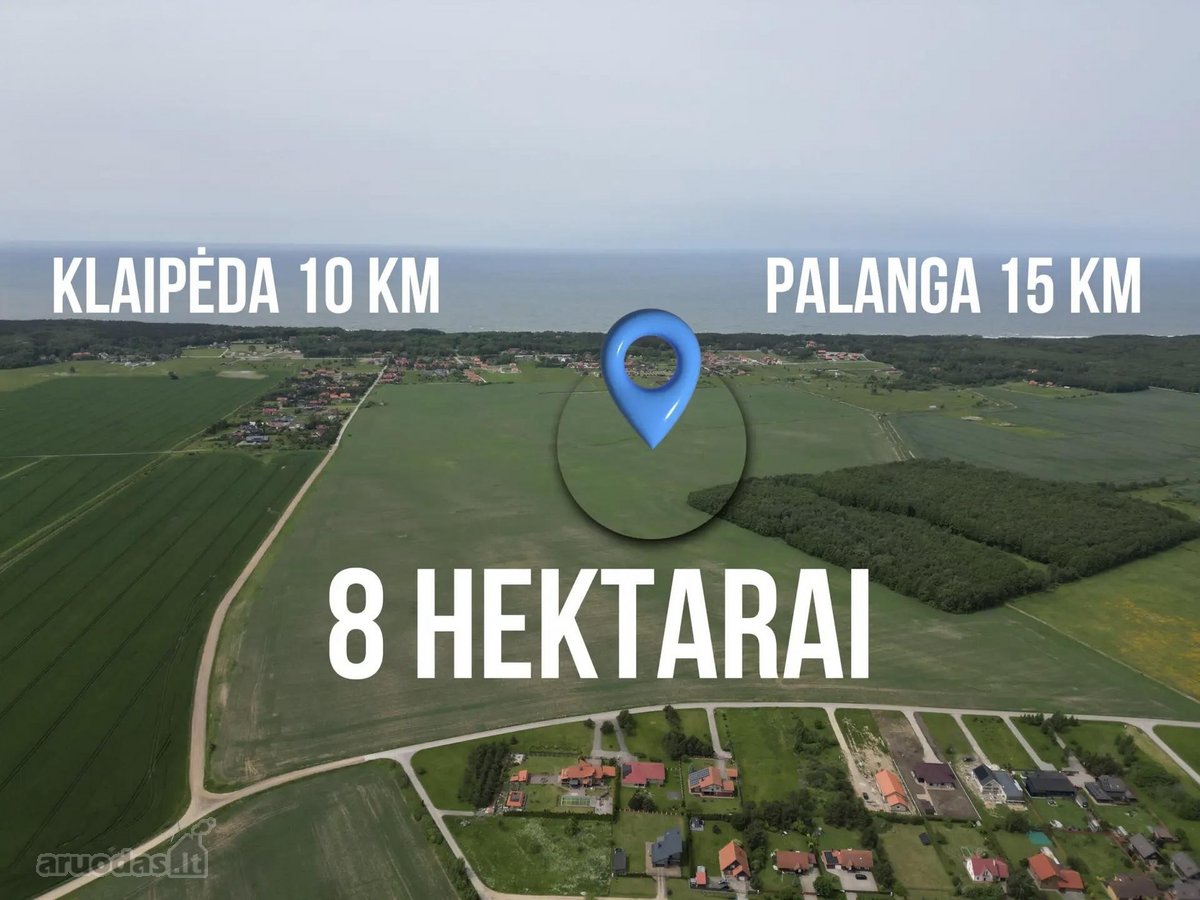 Parduodamas 8,18 ploto žemės sklypas netoli