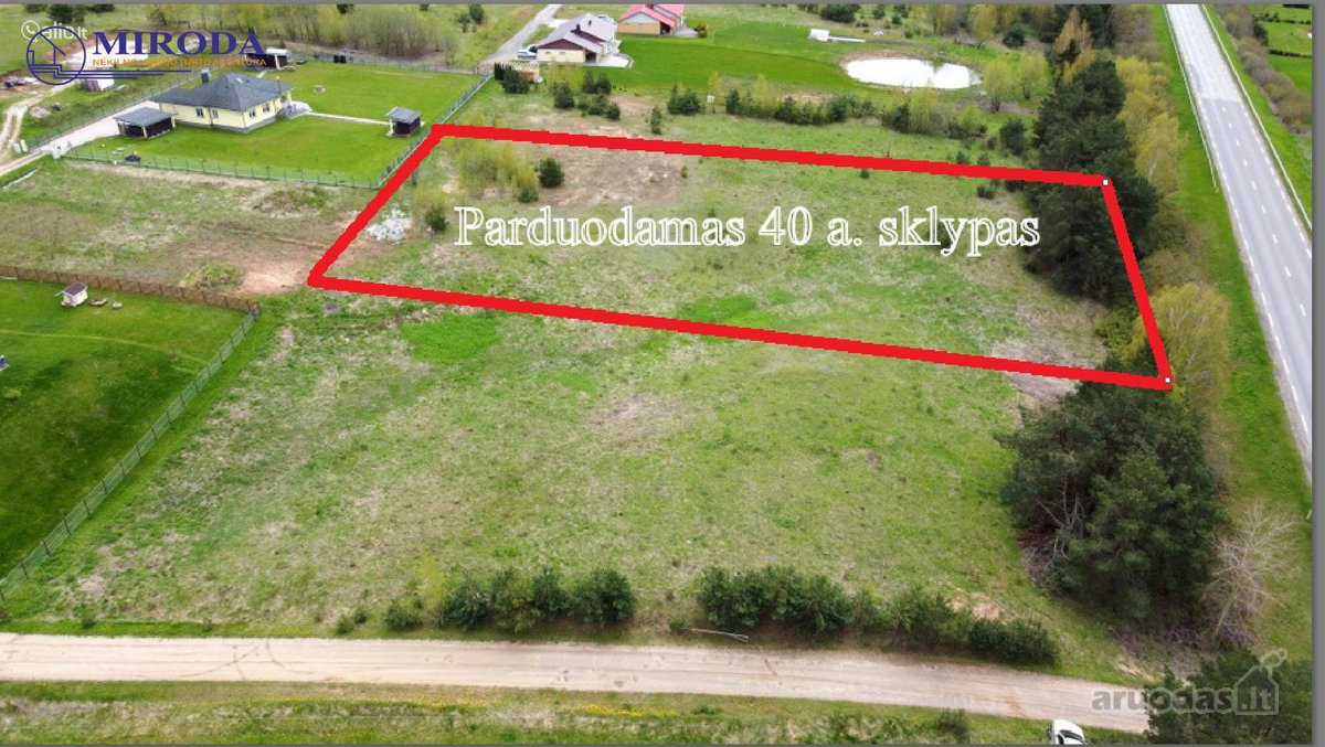 Parduodamas 40 arų namų valdos sklypas