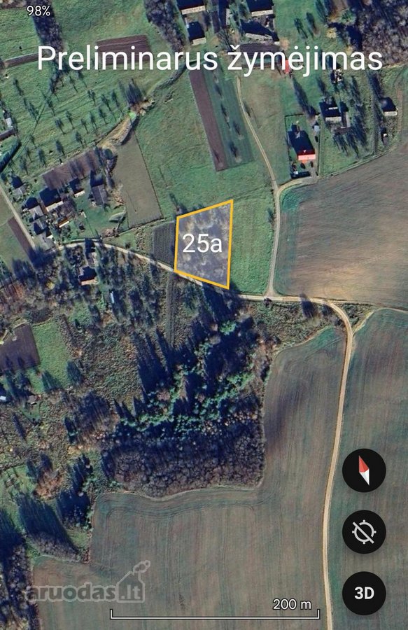 Parduodamas 100 Arų Sklypas Su 25 Arų Namų - nuotraukos Nr. 4