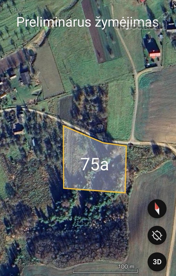 Parduodamas 100 Arų Sklypas Su 25 Arų Namų - nuotraukos Nr. 5