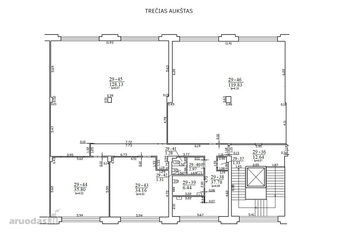 Parduodamos dalinai išnuomotos 1 265 kv. m - nuotraukos Nr. 22