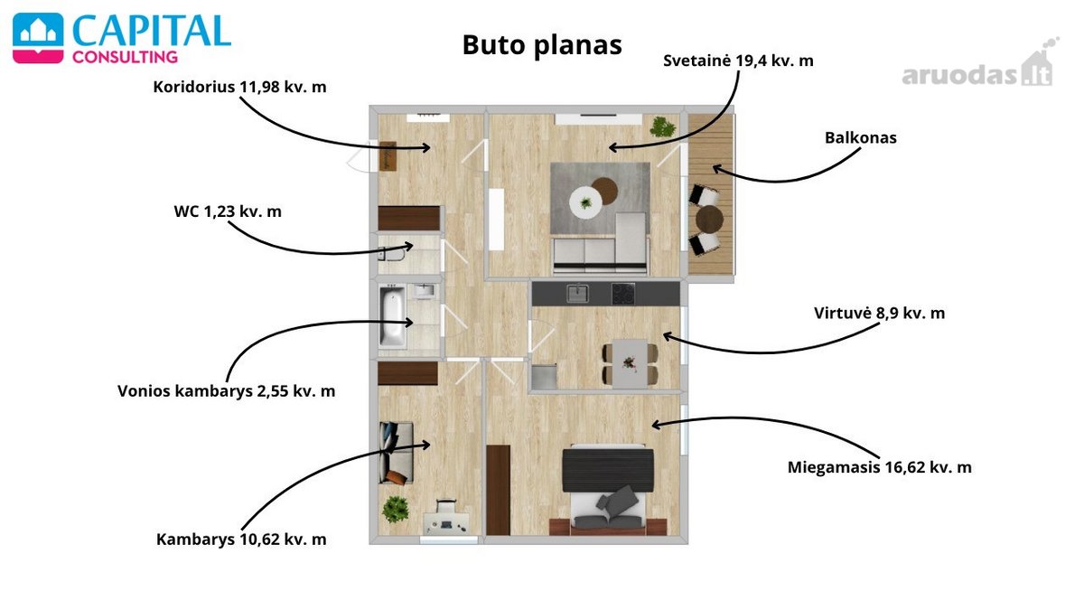 Parduodamas Jaukus Ir Kokybiškai Įrengtas 3 - nuotraukos Nr. 24
