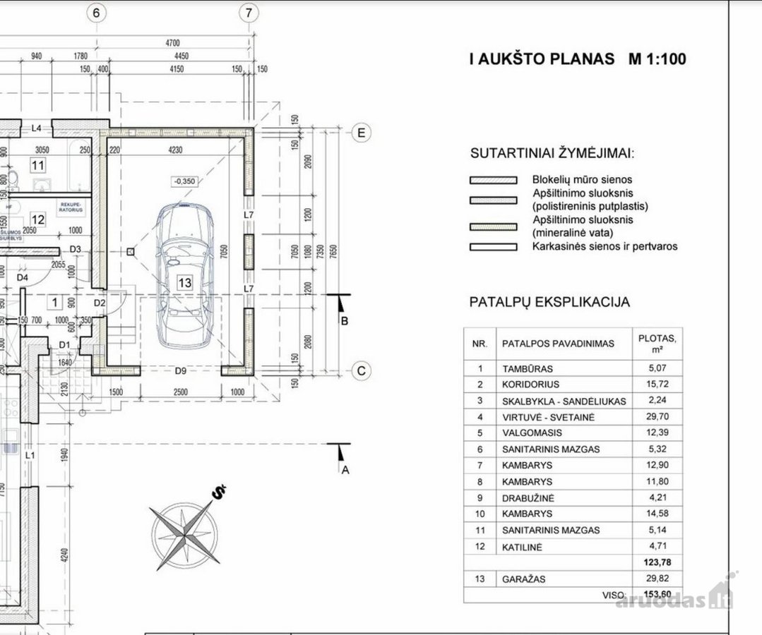 Parduodamas nebaigtas statyti A+ klasės namas - nuotraukos Nr. 7