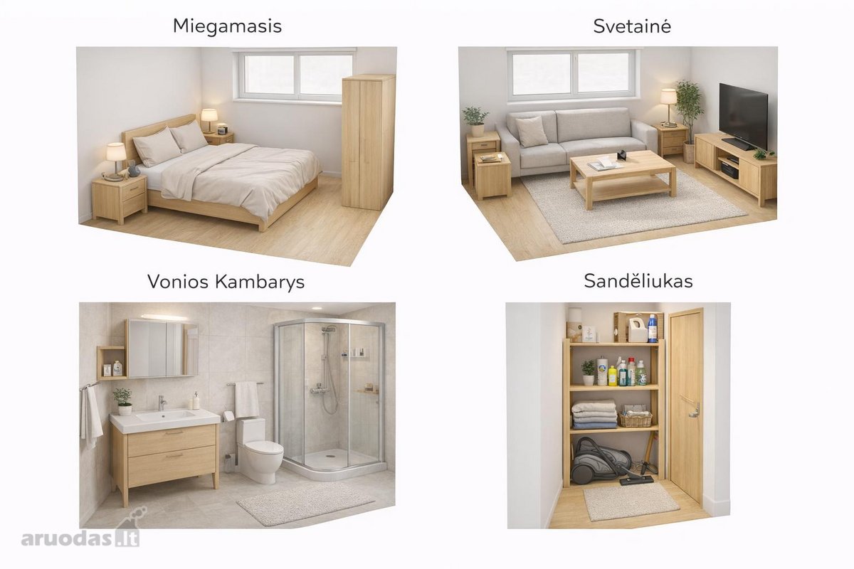 Parduodamas 2 kambarių butas Šilutėje, - nuotraukos Nr. 2