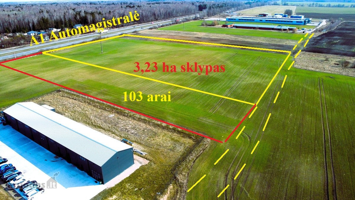 Parduodamas 3,23 Ha Sklypas Prie Magistralės