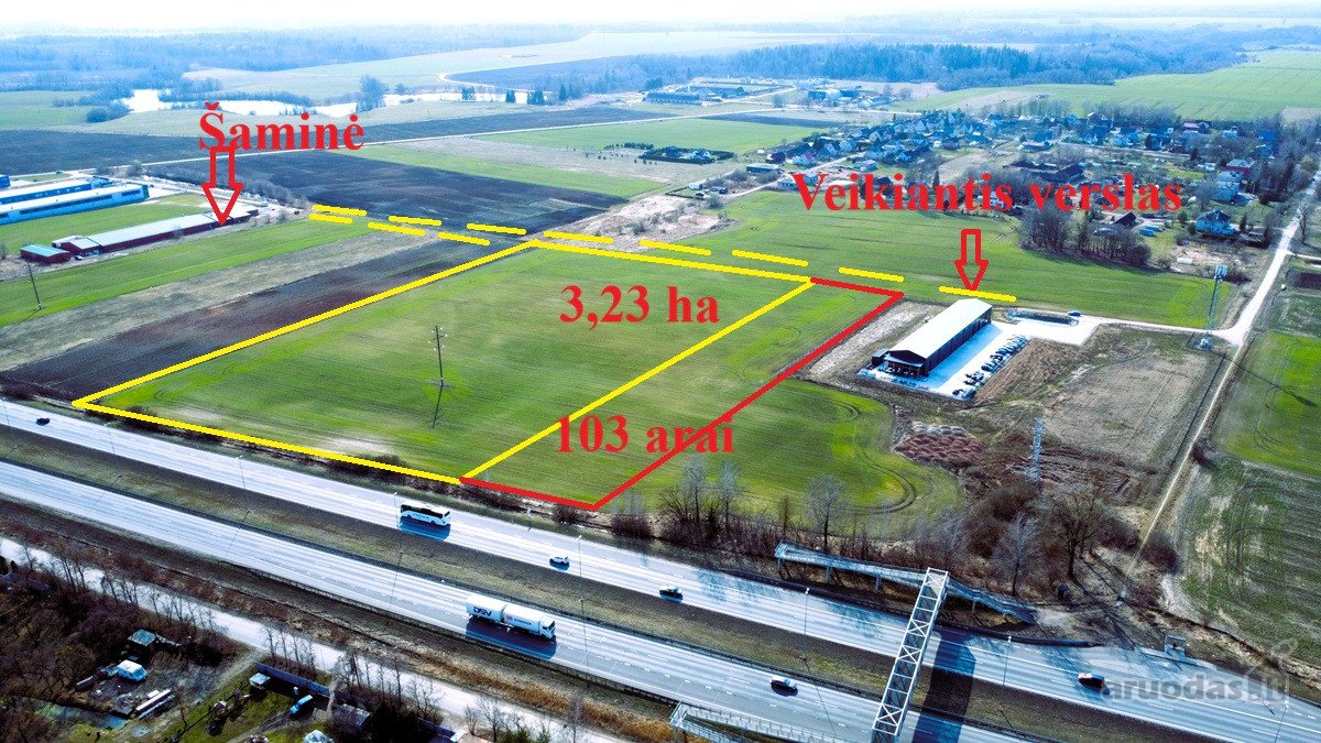 Parduodamas 3,23 Ha Sklypas Prie Magistralės