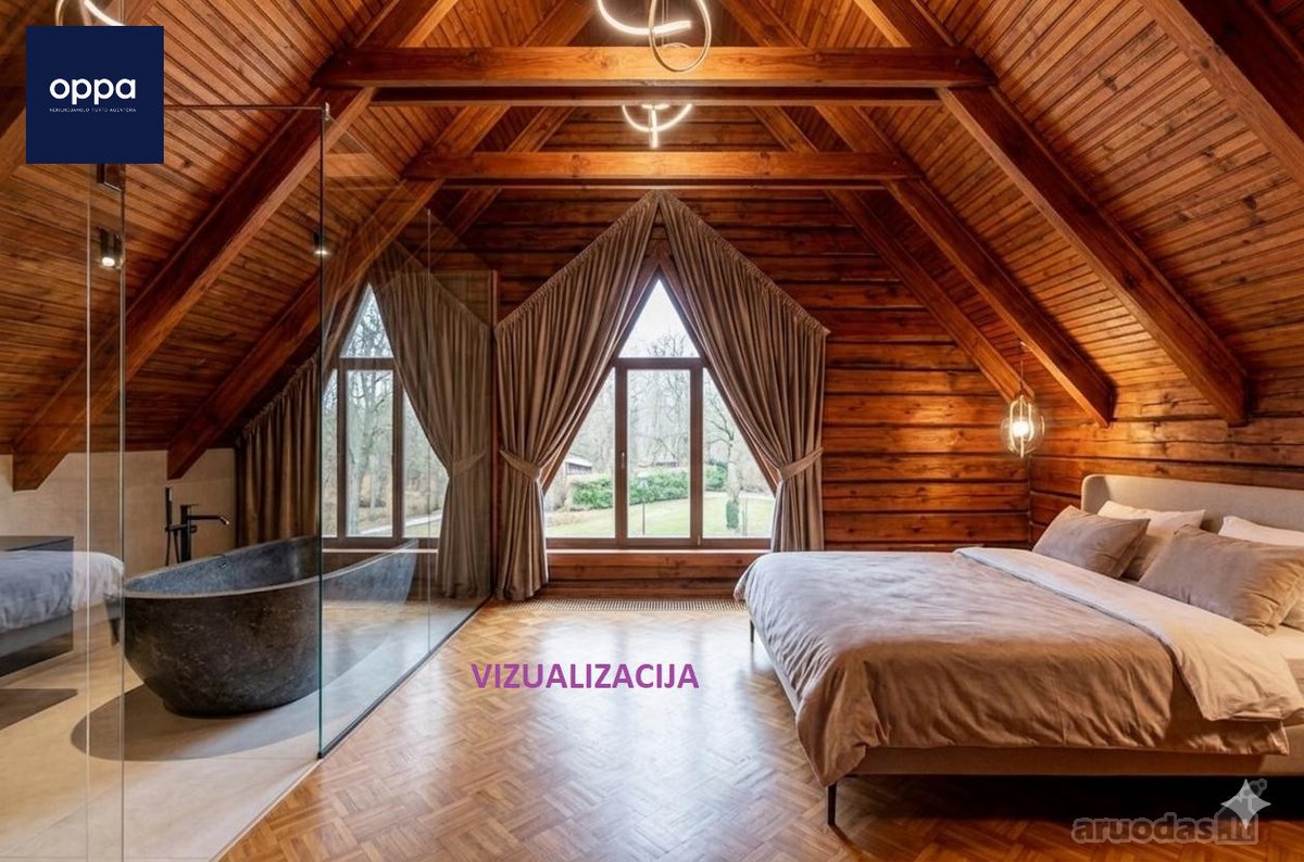 Parduodamas erdvus 2 aukštų rąstinis namas - nuotraukos Nr. 30