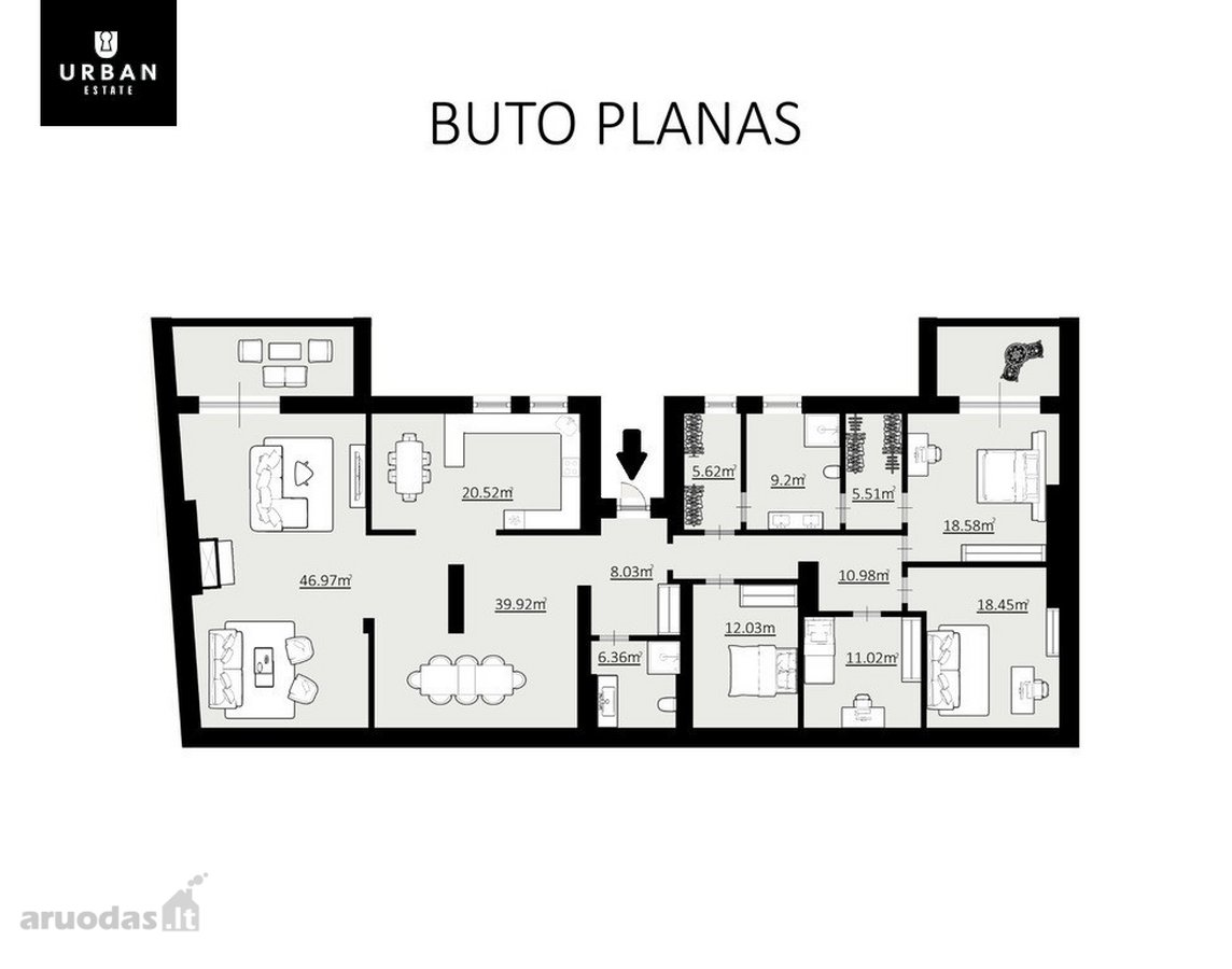 Senamiesčio Aura Alsuojantis Erdvus Butas - nuotraukos Nr. 19