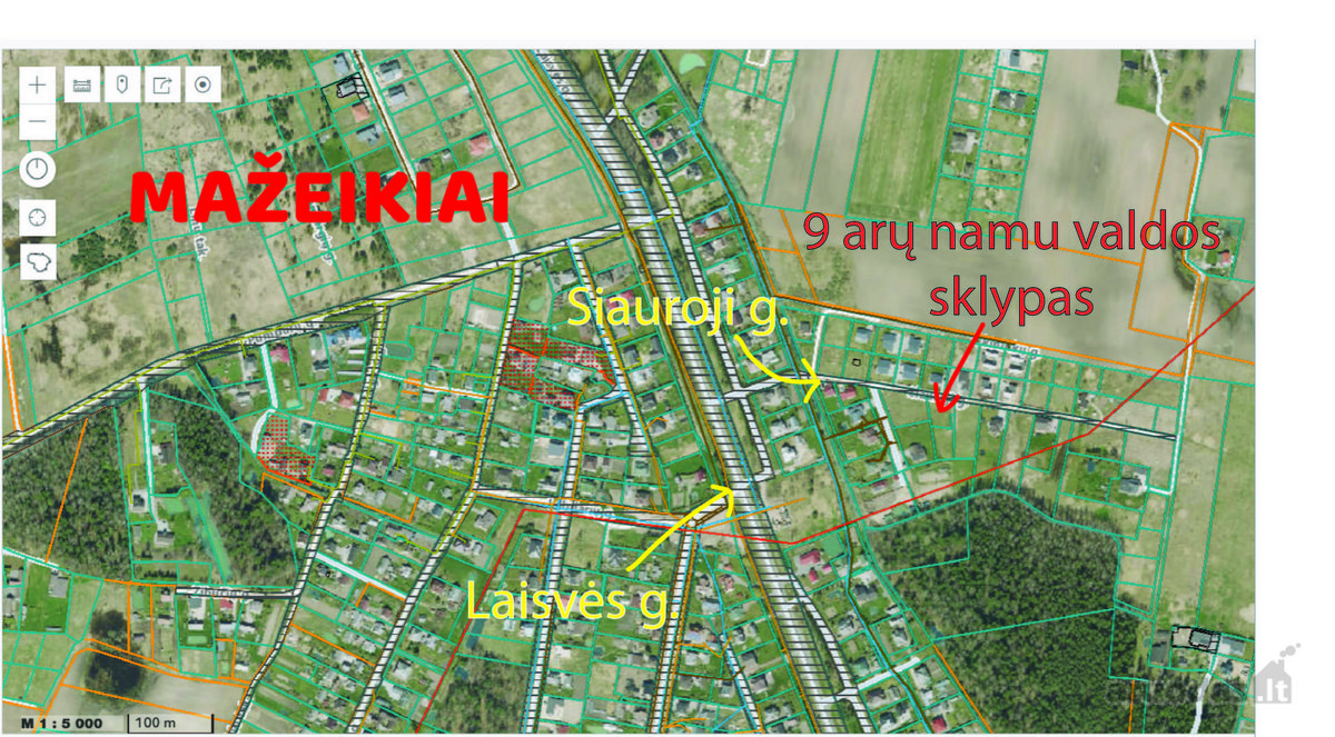 Parduodamas 9,35 arų sklypas, puikiai - nuotraukos Nr. 2