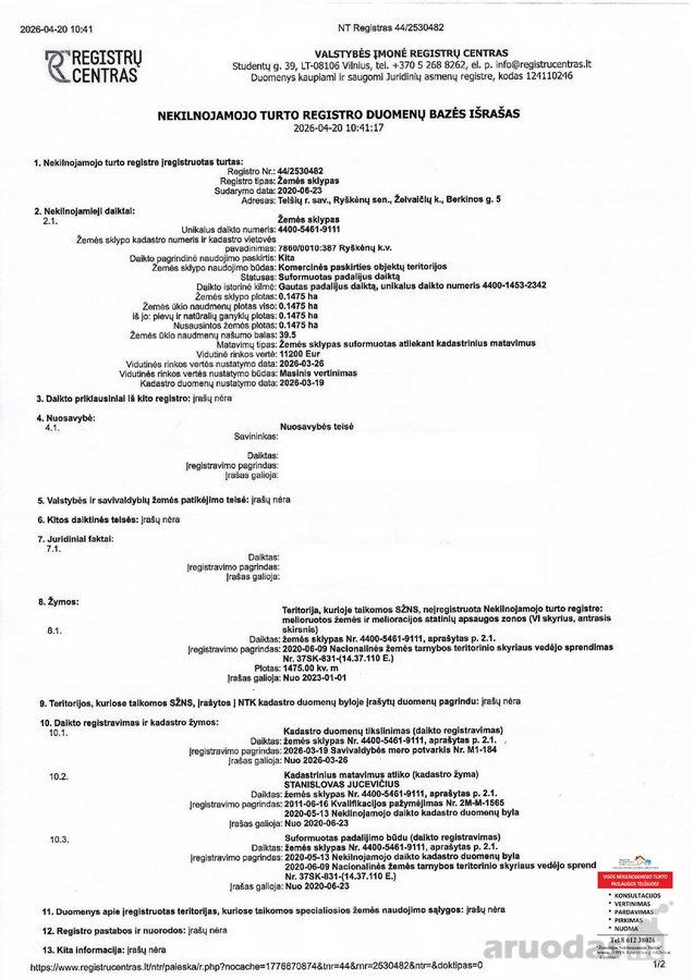 Parduodamas komercinės paskirties sklypas - nuotraukos Nr. 9
